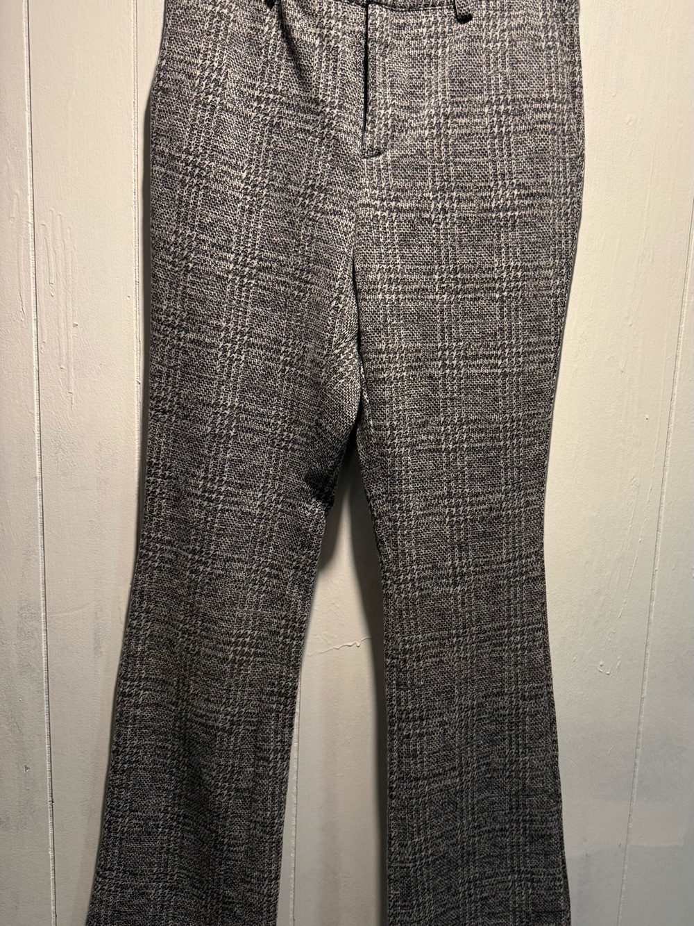 Navy & White Plaid Dress Pants